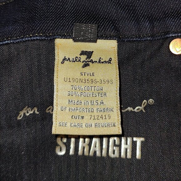 7 FOR ALL MANKIND 7FAM Gold Digger Straight Jeans, Size 29 - Picture 5 of 6